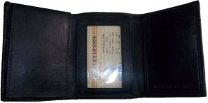 Lot of 2 Men’s leather wallet. Genuine Leather Trifold man's wallet 6 cards 2 ID - Image 6
