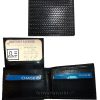 Lot of 2 New Woven Printed Leather man's bi fold wallet 6 cards ID Wallet new