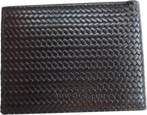Lot of 2 New Woven Printed Leather man's bi fold wallet 6 cards ID Wallet new - Image 4