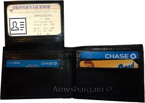 Lot of 2 New Woven Printed Leather man's bi fold wallet 6 cards ID Wallet new - Image 6