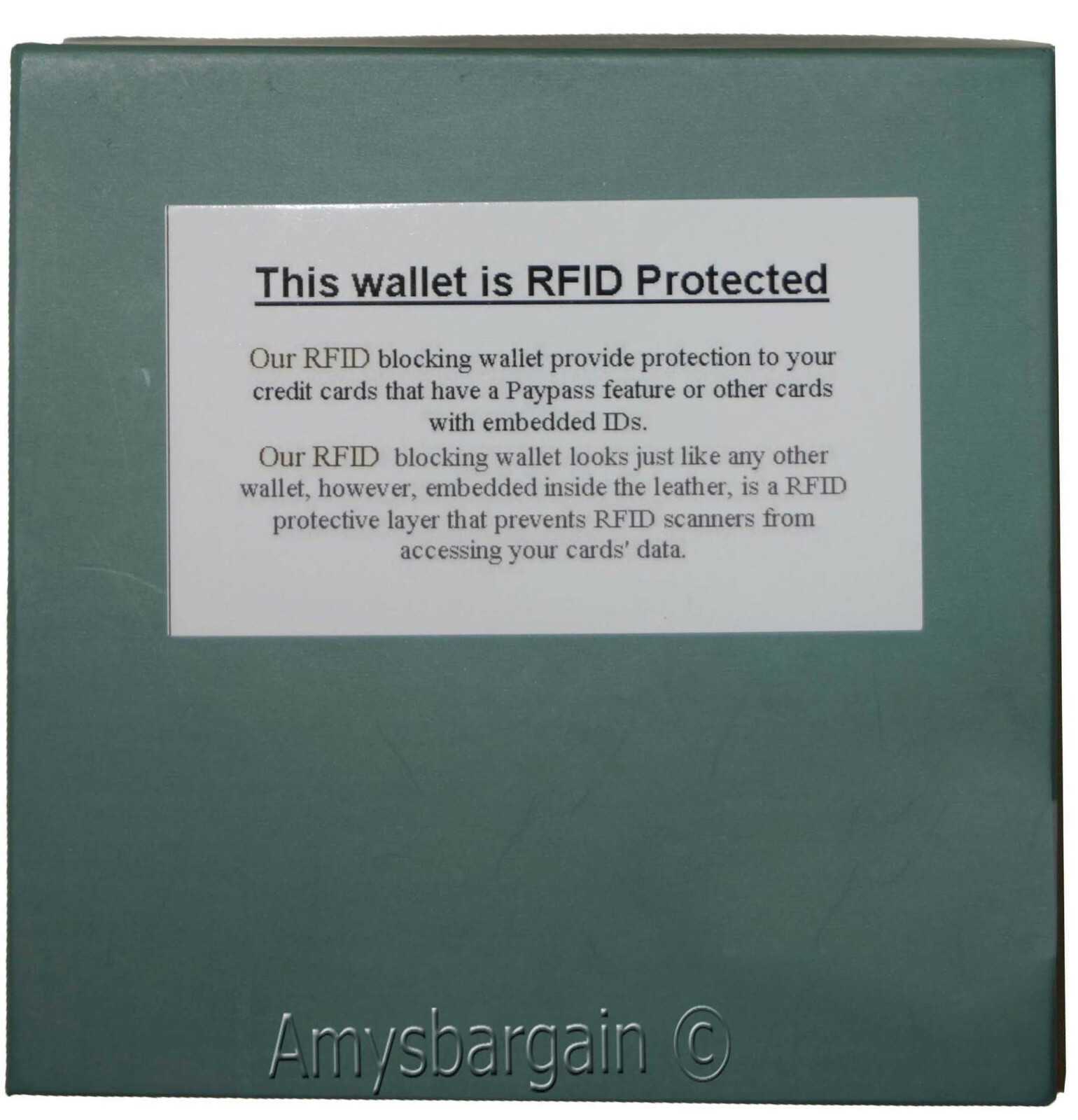 Lot of 2 RFID Men's Hipster wallet Genuine Leather Bifold 15 Card 2ID New in Box - Image 10