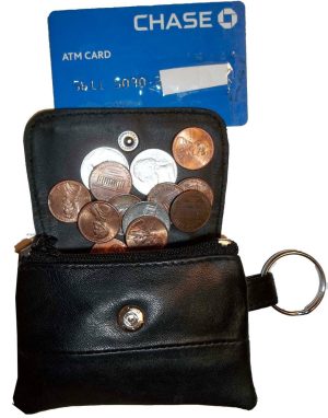 Lot of 2 Women/men's mini leather Change Purse key ring Coin bag Mini Wallet BN - Image 11