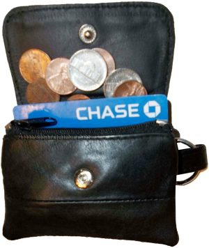 Lot of 2 Women/men's mini leather Change Purse key ring Coin bag Mini Wallet BN - Image 12