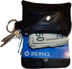 Lot of 2 Women/men's mini leather Change Purse key ring Coin bag Mini Wallet BN - Image 13