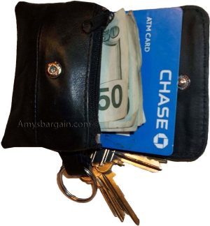 Lot of 2 Women/men's mini leather Change Purse key ring Coin bag Mini Wallet BN - Image 6