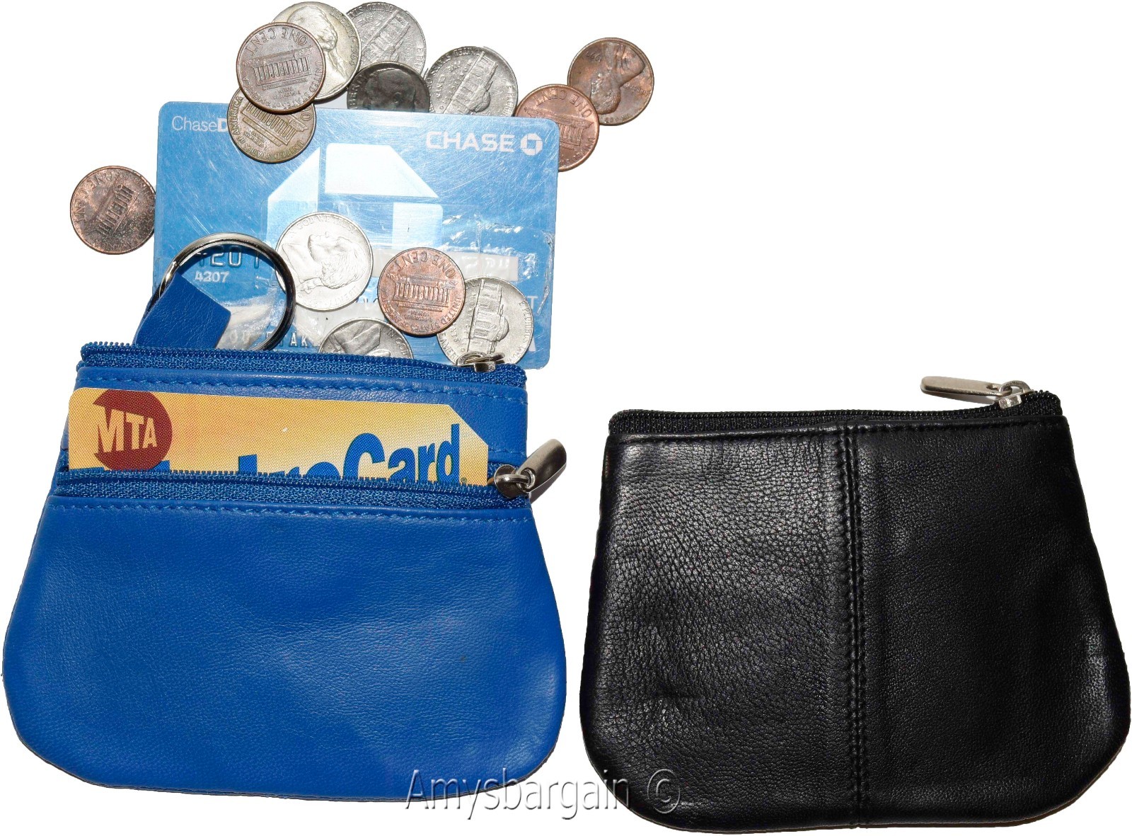 Lot of 2. Women's Leather Change Purse coin bag Women’s Wallet bag mini Pouch BN - Image 12