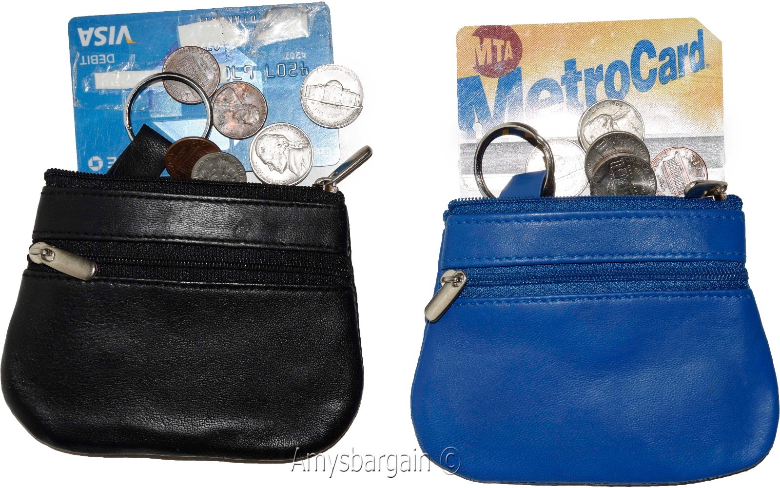 Lot of 2. Women's Leather Change Purse coin bag Women’s Wallet bag mini Pouch BN - Image 4