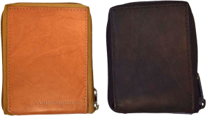 Lot of 2 Zip around Leather Wallet Bi-fold wallet 8 card spaces 2 Bill pockets - Image 3
