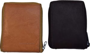 Lot of 2 Zip around Leather Wallet Bi-fold wallet 8 card spaces 2 Bill pockets - Image 5
