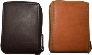 Lot of 2 Zip around Leather Wallet Bi-fold wallet 8 card spaces 2 Bill pockets - Image 6