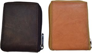 Lot of 2 Zip around Leather Wallet Bi-fold wallet 8 card spaces 2 Bill pockets - Image 7