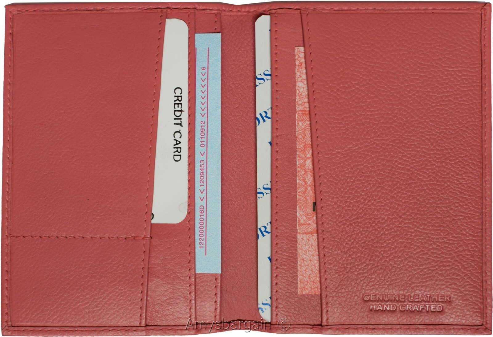 Lot of 2 passport case leather pink passport Cover wallet credit card ID holder - Image 11