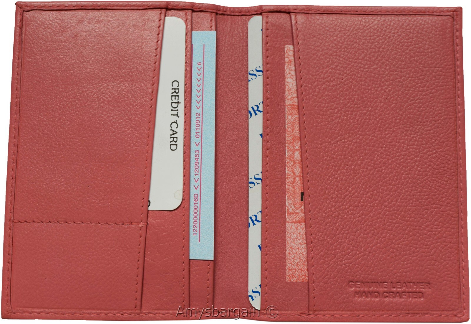 Lot of 2 passport case leather pink passport Cover wallet credit card ID holder - Image 12