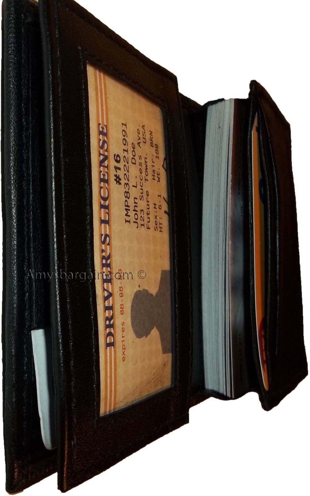 Lot of 2 women men's Leather Business Credit Card ID card Holder Sixty cards #1 - Image 8