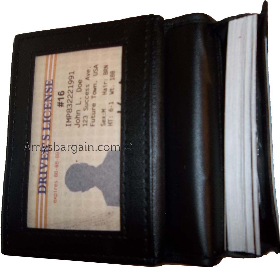 Lot of 2 women men's Leather Business Credit Card ID card Holder Sixty cards #1 - Image 9