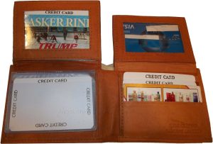 Lot of 3. Man's Wallet. Bi fold Leather Wallet 12 Credit Cards 2 IDs Suede lined - Image 9