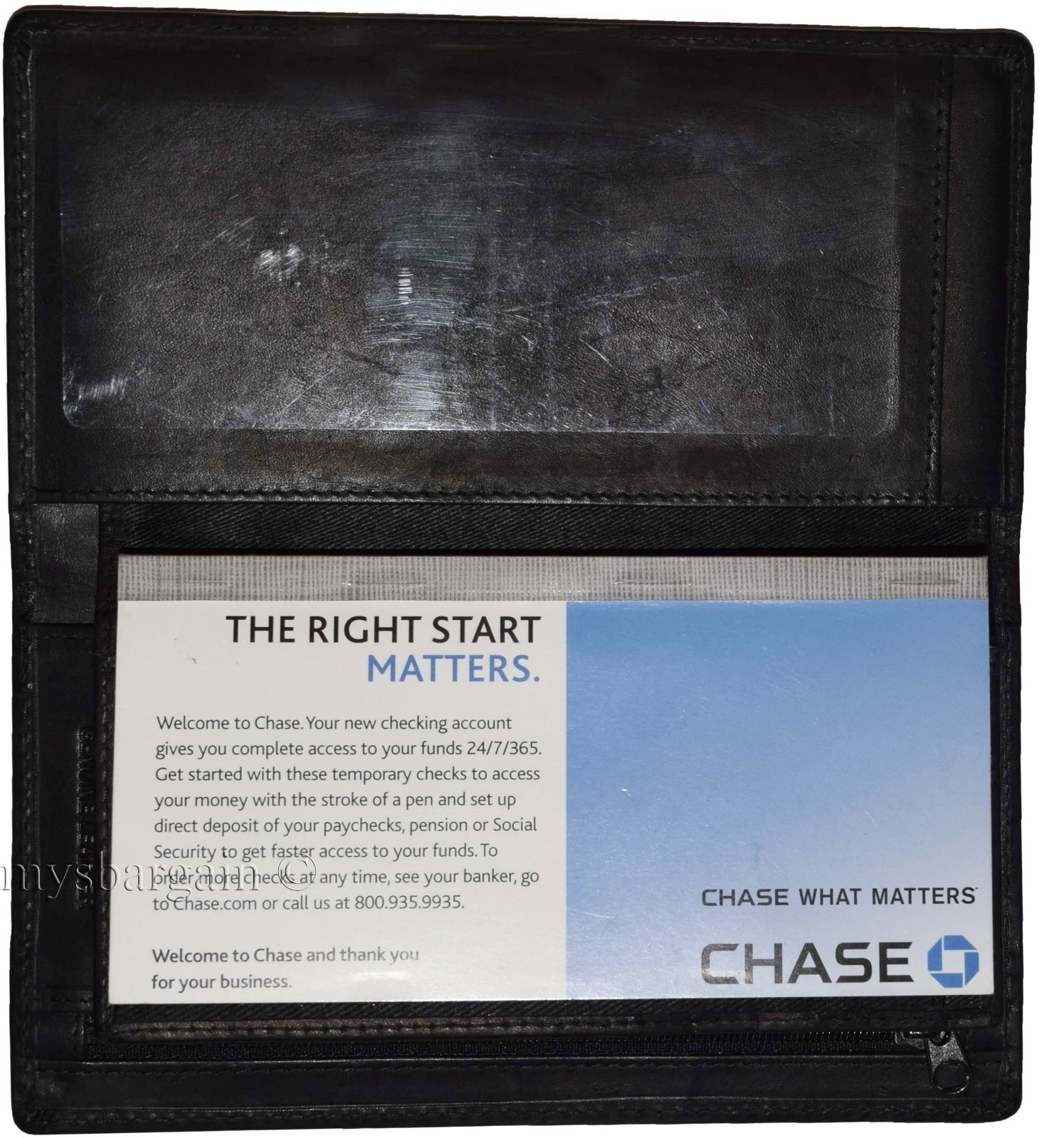 Lot of 3. Women Leather Checkbook Wallet Black 3 bill pockets zip coin purse new - Image 4