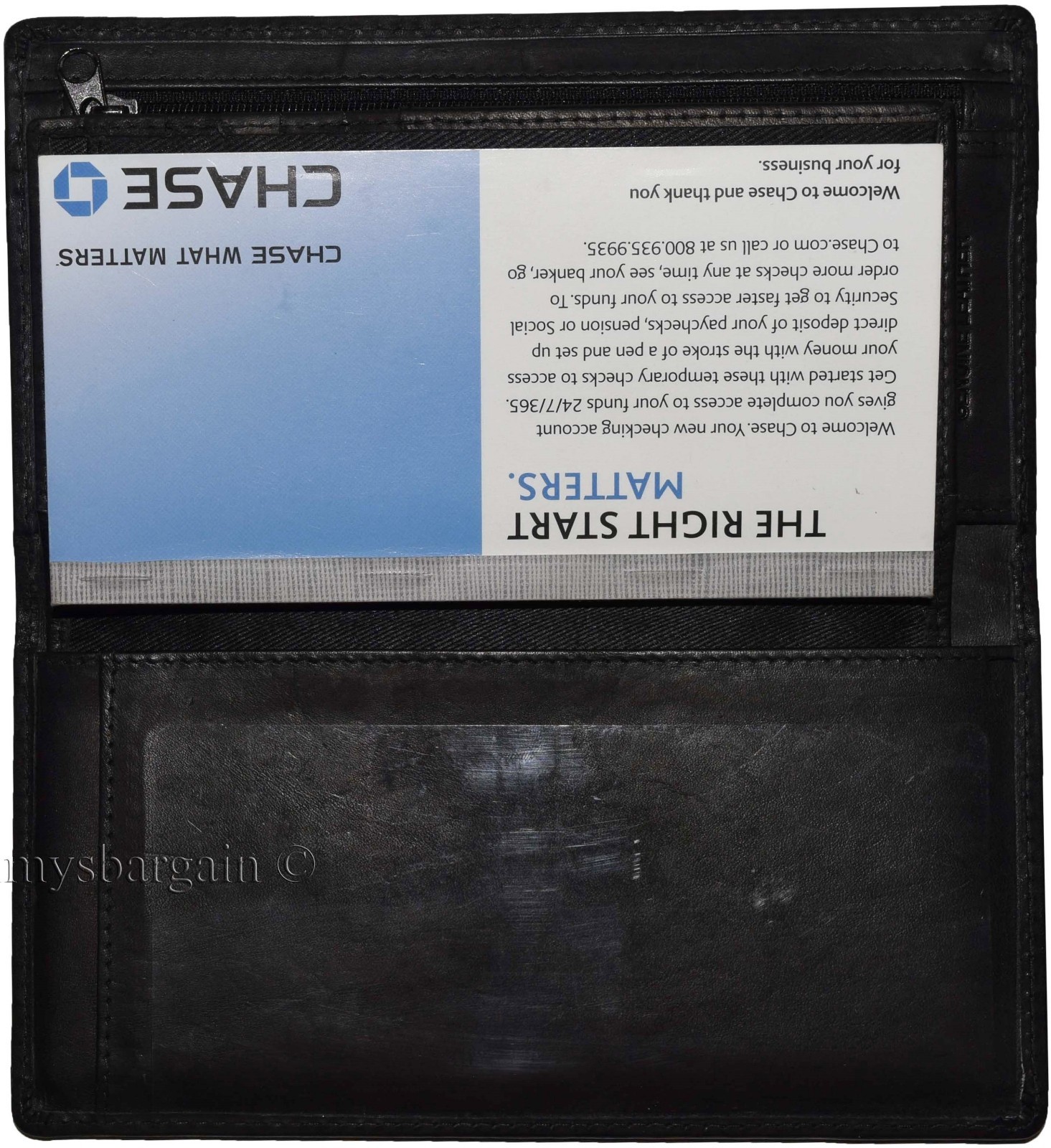 Lot of 3. Women Leather Checkbook Wallet Black 3 bill pockets zip coin purse new - Image 5