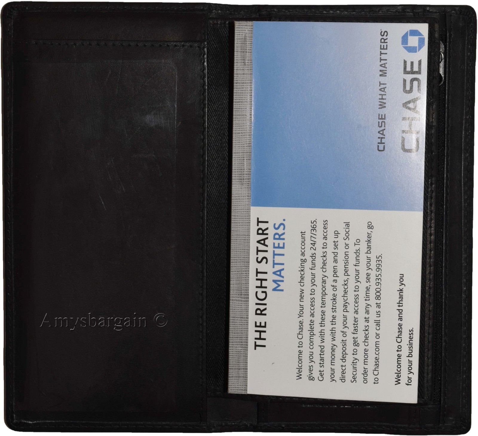 Lot of 3. Women Leather Checkbook Wallet Black 3 bill pockets zip coin purse new - Image 9