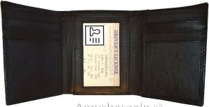 Lot of 3 men's Lizard skin Printed Leather wallet Man's Brown Trifold wallet BN. - Image 12