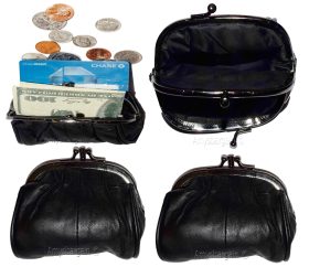 Lot of 4 Change Purse, leather coin case, Women's mini pocket Change coin case
