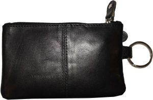 Lot of 4. Change purse, Leather Zip coin wallet 2 pocket coin case W/ key ring. - Image 9