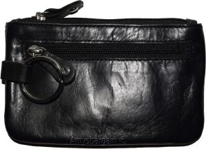 Lot of 4 Leather change purse,Black Zip coin wallet 2 pocket coin case key ring - Image 10
