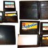 Lot of 4 Man's Bi fold Leather Wallets 12 Credit Cards 2 IDs 2 Bill pockets BN