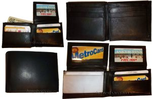 Lot of 4 Man's Bi fold Leather Wallets 12 Credit Cards 2 IDs 2 Bill pockets BN - Image 4