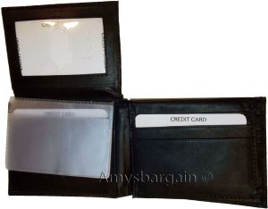 Lot of 4 Man's Bi fold Leather Wallets 12 Credit Cards 2 IDs 2 Bill pockets BN - Image 6