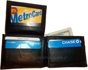 Lot of 4 Man's Bi fold Leather Wallets 12 Credit Cards 2 IDs 2 Bill pockets BN - Image 10