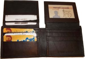 Lot of 4 Men's Bifold Leather Wallet 12 Credit Card slots 2 ID 2 Bill Pockets - Image 4