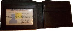 Lot of 4 Men's Bifold Leather Wallet 12 Credit Card slots 2 ID 2 Bill Pockets - Image 8