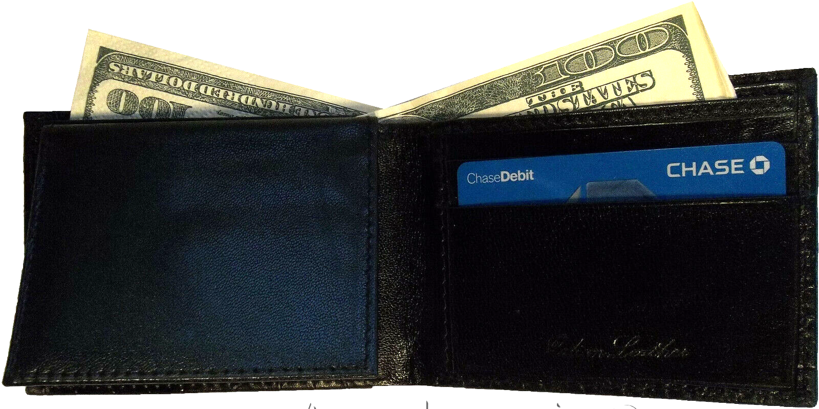 Lot of 4 New Crocodile Skin Printed Leather man's bi fold wallet 6 cards ID BNWT - Image 3