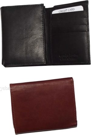 Lot of 4 New Men's Trifold Leather Wallet, 3 ID center piece men's billfold BNWT - Image 8