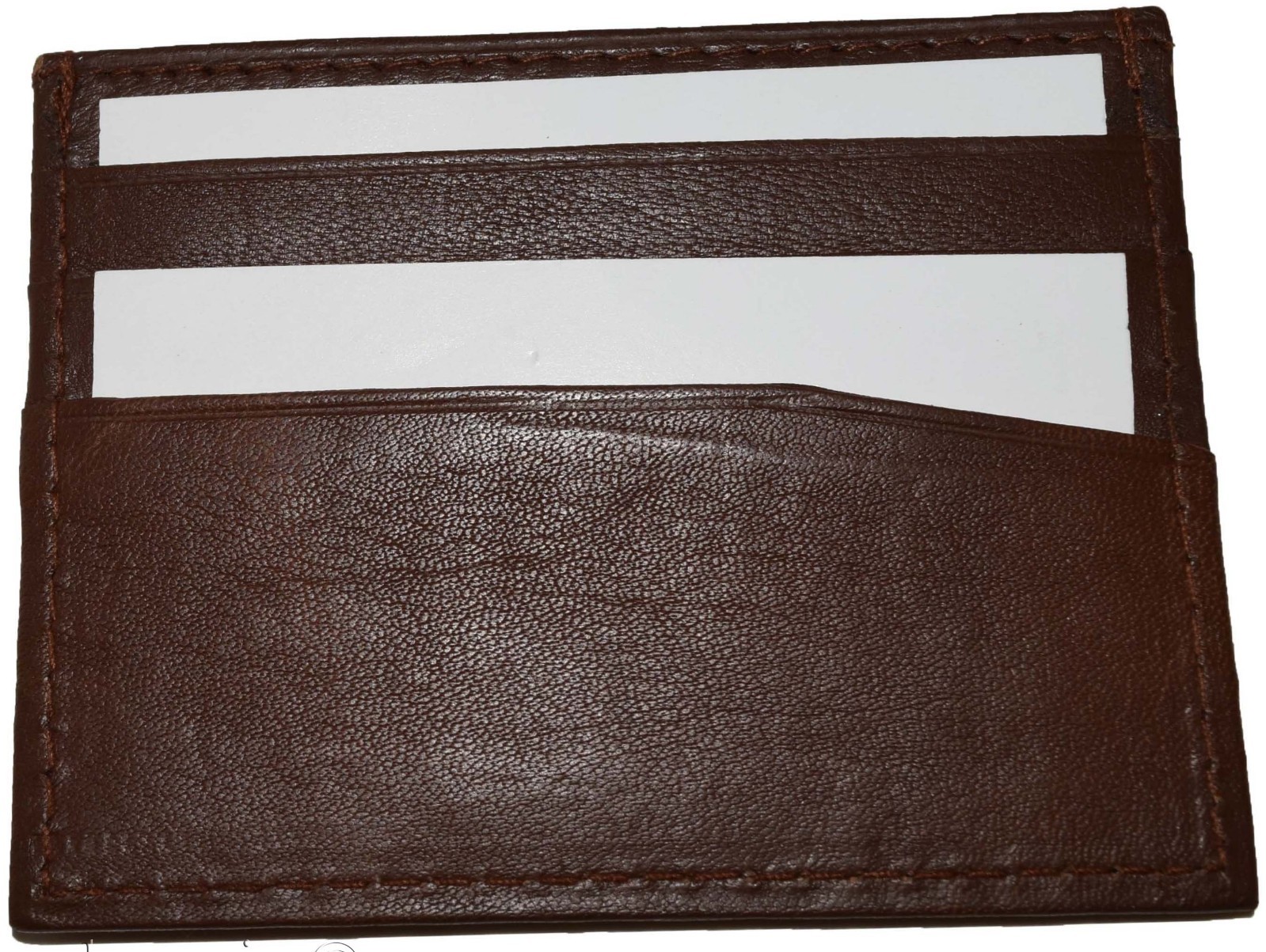 Lot of 4 new leather business card case 7 credit card ID card Tan card case - Image 11