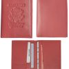 Lot of 4 passport case leather pink passport Cover wallet credit card ID holder