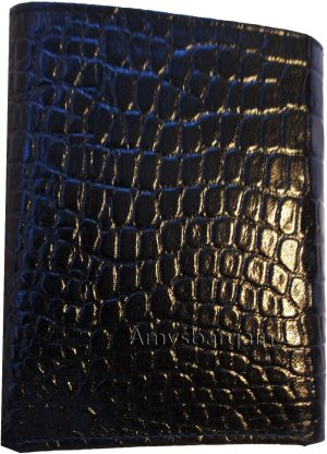 Lot of 5 Italian Style Crocodile Printed Leather Man's Black Trifold wallet BNWT - Image 8