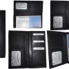 Lot of 5 Women/Men's Leather Checkbook Wallet Black Unbranded wallet card case