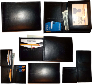Lot of 6. Man’s Wallet Trifold Wallet 7 Cards ID case New Style tri-fold wallet