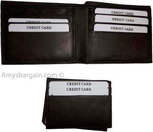 Lot of 6 New Men's Soft Leather Brown billfold Wallet 9 Credit ATM Card 2 ID NWT - Image 12