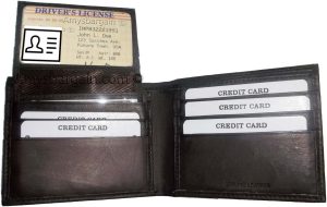 Lot of 6 New Men's Soft Leather Brown billfold Wallet 9 Credit ATM Card 2 ID NWT - Image 7