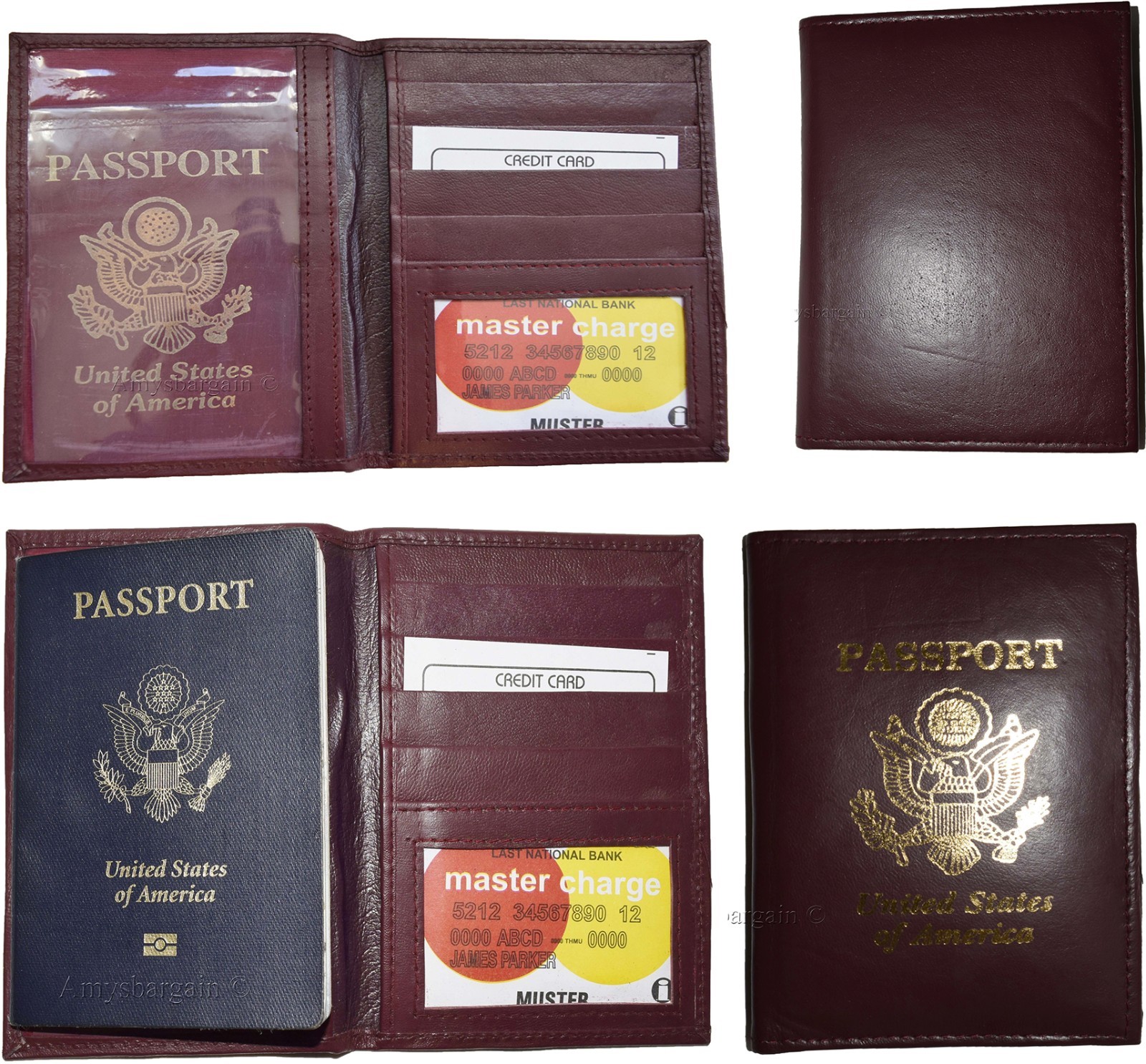 Lot of 6 New lambskin leather Passport cover. ID case credit card wallet bnwt+* - Image 11