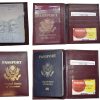 Lot of 6 New lambskin leather Passport cover. ID case credit card wallet bnwt+*
