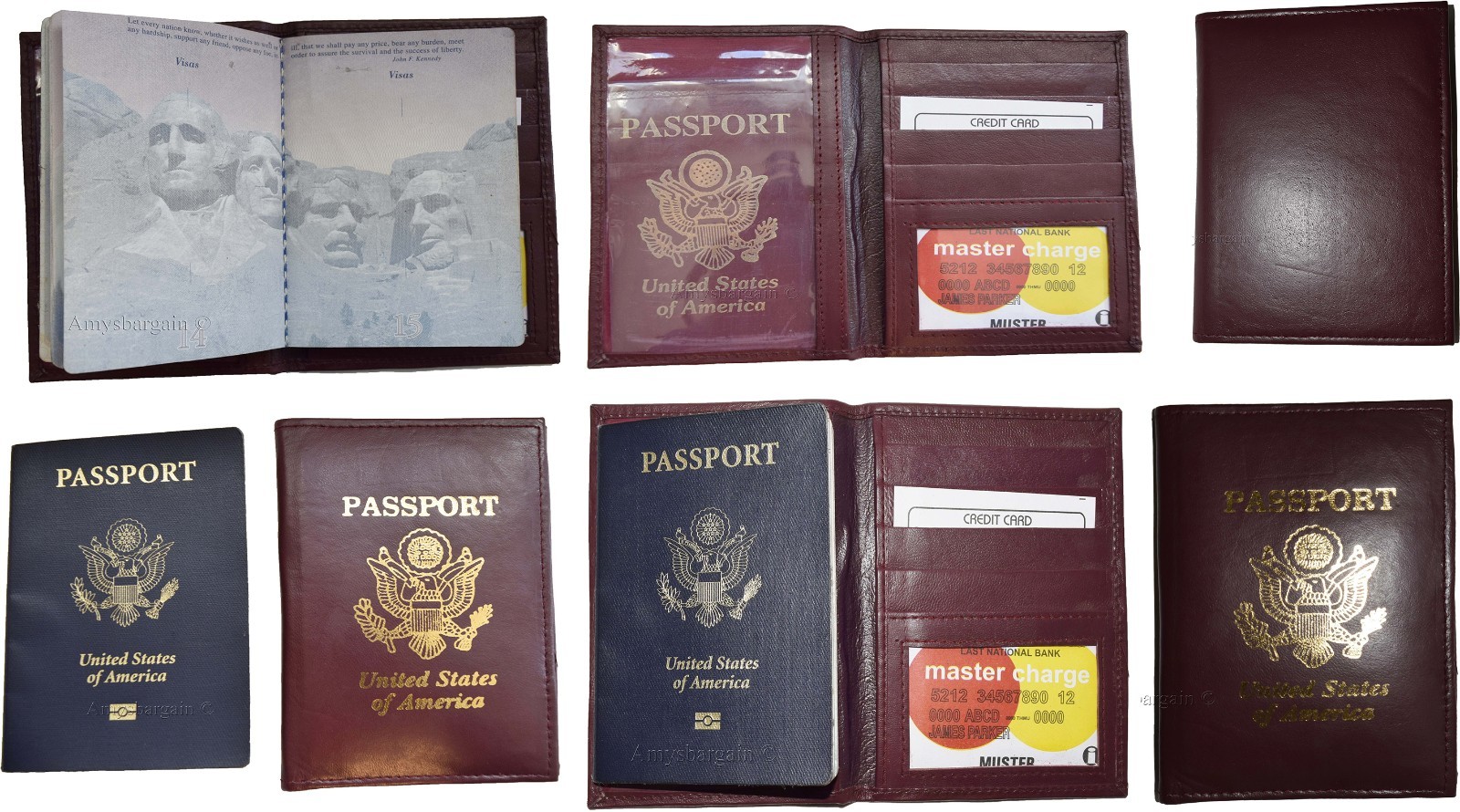 Lot of 6 New lambskin leather Passport cover. ID case credit card wallet bnwt+* - Image 12