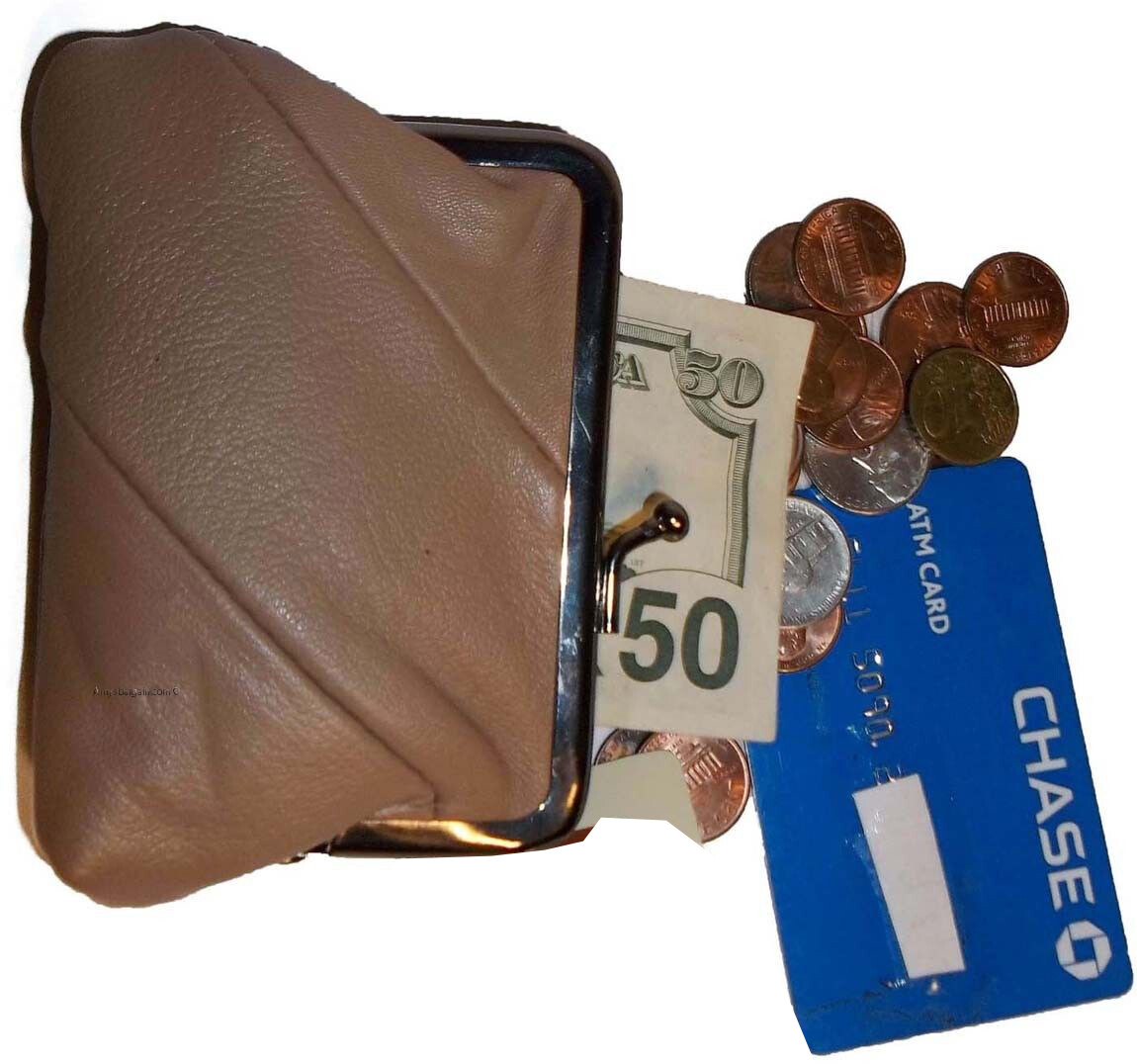 Lot of 6 new women's leather change purse coin bag wallet bag hand coin case new - Image 6