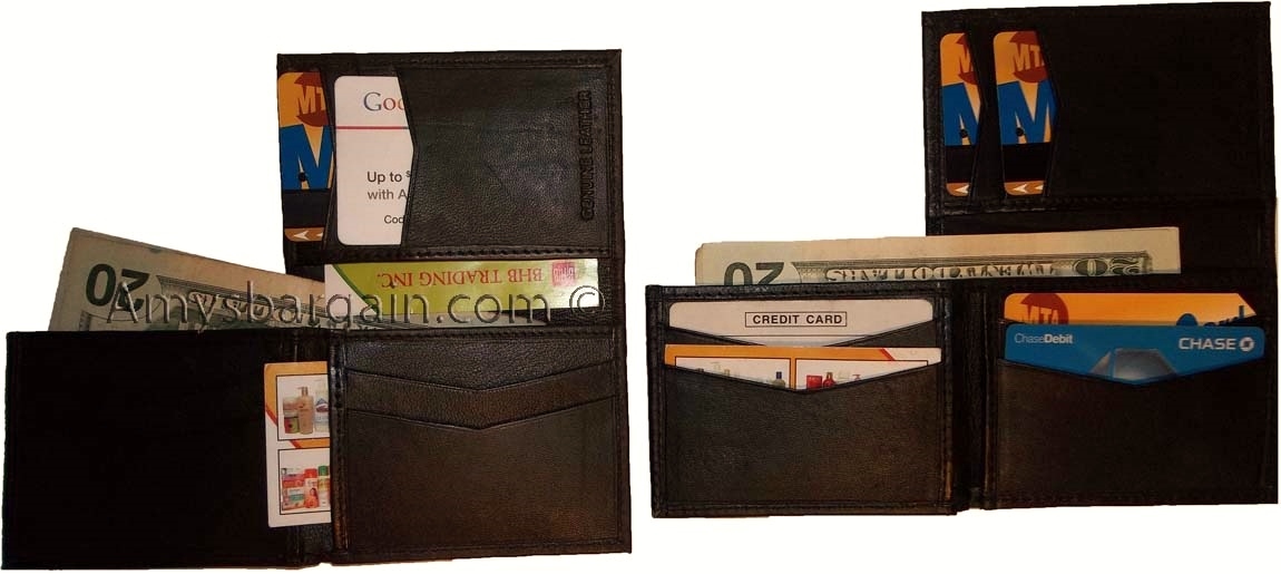 Lot of 8 Man's Wallet New Style Trifold Leather wallet ID 2 Bill slot New wallet - Image 13