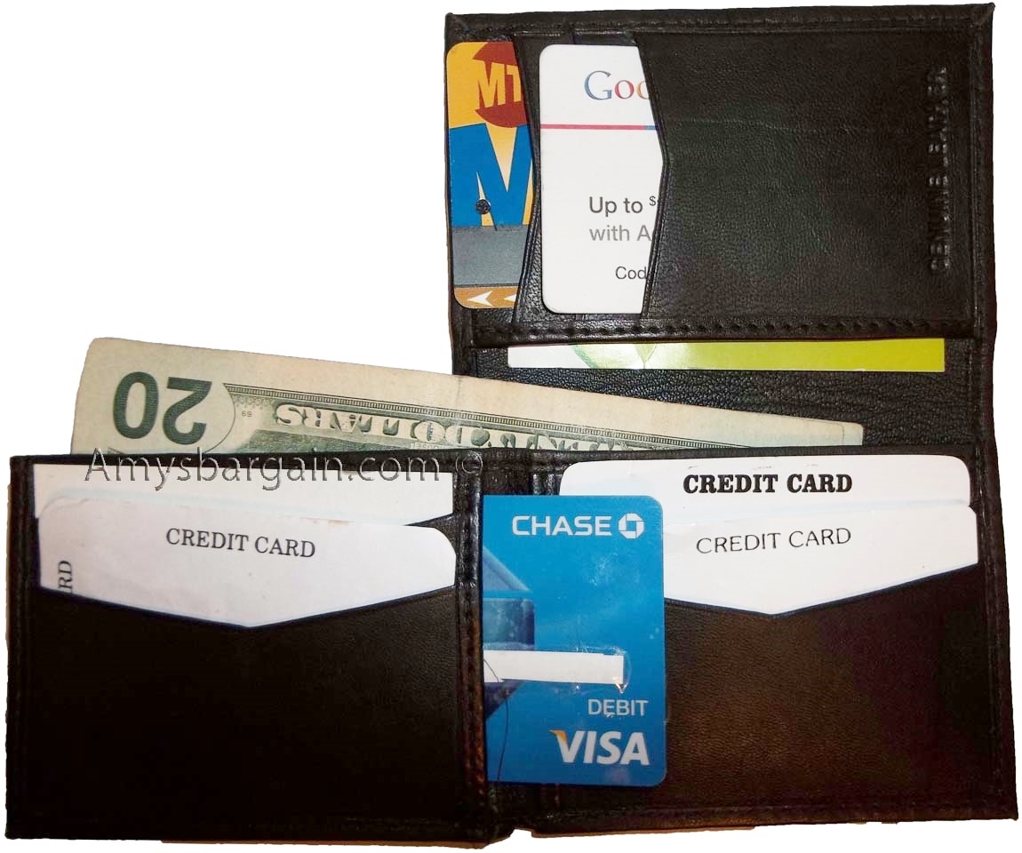 Lot of 8 Man's Wallet New Style Trifold Leather wallet ID 2 Bill slot New wallet - Image 3