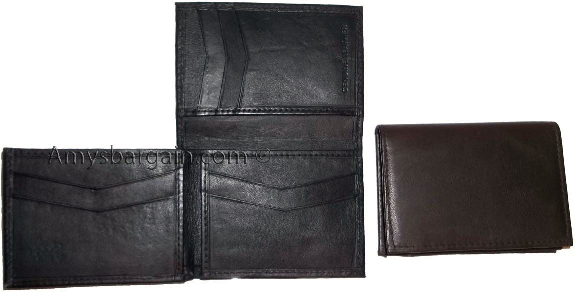 Lot of 8 Man's Wallet New Style Trifold Leather wallet ID 2 Bill slot New wallet - Image 8