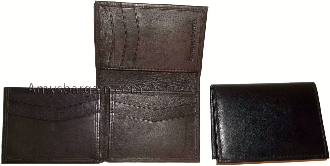 Lot of 8 Man's Wallet New Style Trifold Leather wallet ID 2 Bill slot New wallet - Image 9